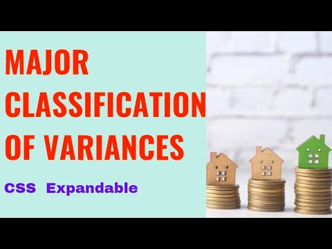 Major Classification of Variances #CSS_Accountancy