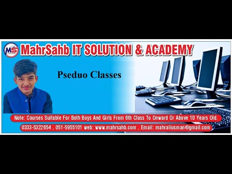CSS Pseduo Classes