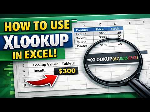 How to use the XLOOKUP function in Excel