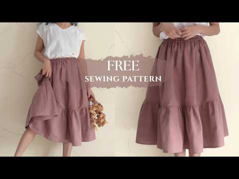 Easy Tiered Skirt + FREE Pattern [ Beginner Sewing ] - PINS N PATTERNS