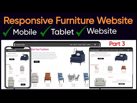 Flutter E Commerce Furniture App Part 3 UI Code For Website Mobile Tablet | Speed Code