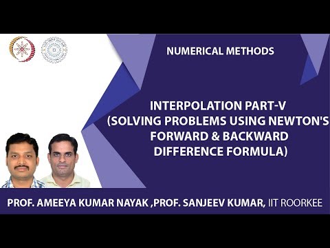 Interpolation part-V (Solving problems using Newton's FD/BD fomula)