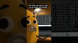 When QA walks in right as you hotfix prod directly #devopsengineering #devops #memes #programming