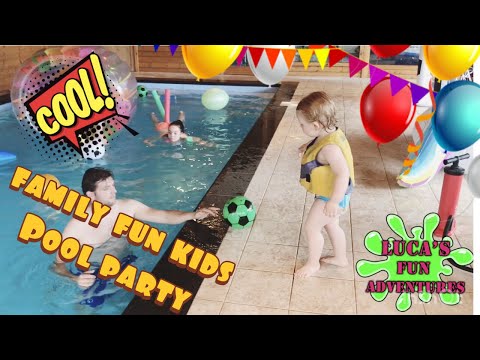 POOL PARTY KIDS FUN || LEARN COLOURS || PRETEND PLAY