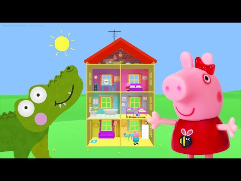 Peppa Pig Game | Peppa Pig Toys Hiding From Silly Crocodile
