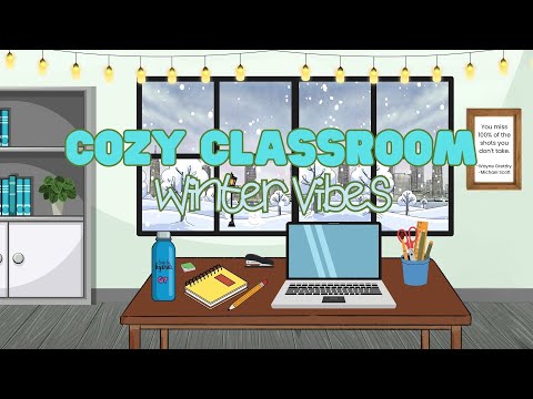 Snow ❄️ Falling Outside the Classroom Window [Classroom Lofi Work, Relax, Concentration and Study 🎧]