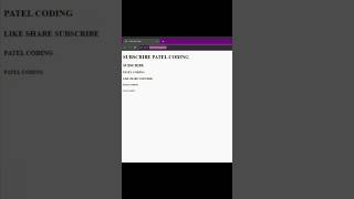 H1 TO H6 TAG IN HTML WEB DEVELOPMENT@PPY-07#ytshorts #coding #webdevelopment#viral