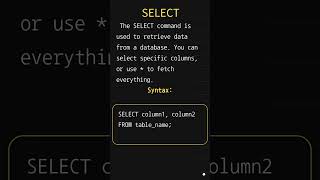 SQL SELECT Statement Basics