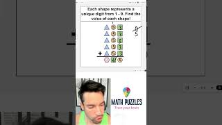 Find the value of each shape! #mathpuzzles #math #brainteasers