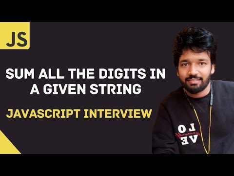 JavaScript Coding Interview | Digits Count in a String