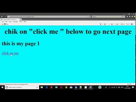 creation of link into an html webpage