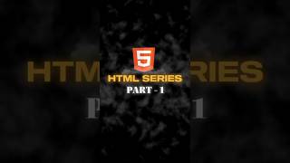 HTML series part 1 #html #coding #programming