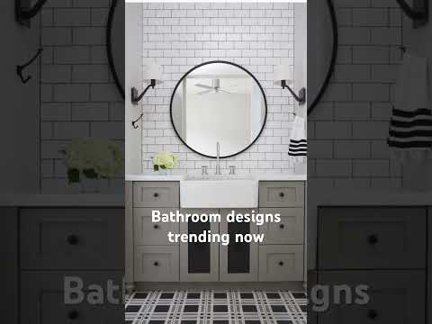 Bathroom design trends happening now! #bathroomdesign #bathroomcabinets #bathroominspo