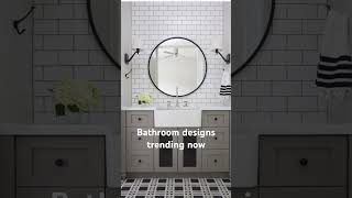 Bathroom design trends happening now! #bathroomdesign #bathroomcabinets #bathroominspo