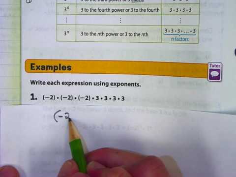 Lesson 1.2 Powers and Exponents