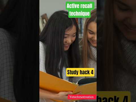 Active Recall technique! #ActiveRecall #StudyHack #StudentSuccess #YotechMotivation