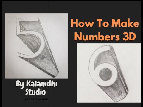 how to make numbers 3d