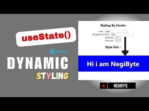 Learn Dynamic Styling in ReactJS with useState | ReactJS Beginner Tutorial #reactjs  #usestate