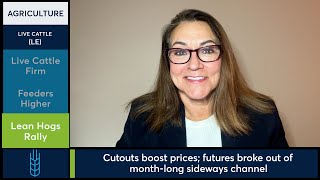 Live Cattle, Feeder Cattle and Lean Hog futures gained. 12/22/25