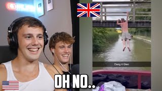 Americans React to British Memes Compilation
