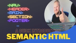 Semantic HTML - An introduction