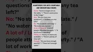 "Quantifiers for Both Countable and Uncountable Nouns: Complete Guide with Examples"