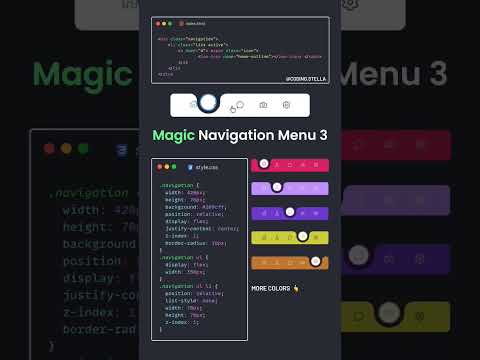 magic navigation buttons #coding #css #html