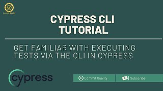 Cypress - How to execute tests via CLI