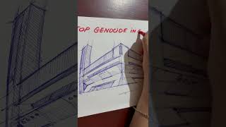 Architectural sketch #stopgenocideingaza #architecture #sketch #artistic #art #drawing #sketch