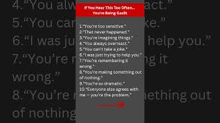 If You Hear This Too Often… You’re Being Gaslit #mindreset #motivation  #gaslighting