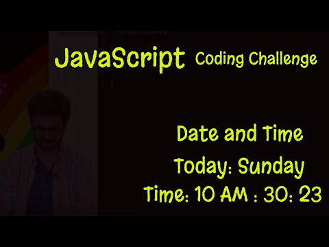 JavaScript Coding Challenge || Display Date and Time || Date || Time