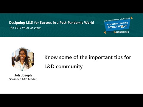 Power Hour Snippet: Know some of the important tips for L&D community