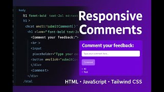 ASMR Coding – Responsive Comment System with HTML, JavaScript & Tailwind CSS