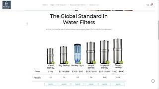 Shopify Web Design - Water Filter Company