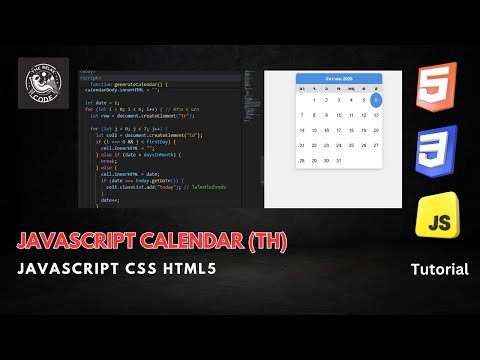 Make Calendar (Thai) with CSS and JavaScript  สร้างปฏิทินภาษาไทยด้วยโค้ด