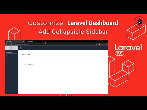 How to Add Customized Laravel 9 Dashboard with Collapsible Sidebar | #laravel #tailwindcss #alpinejs