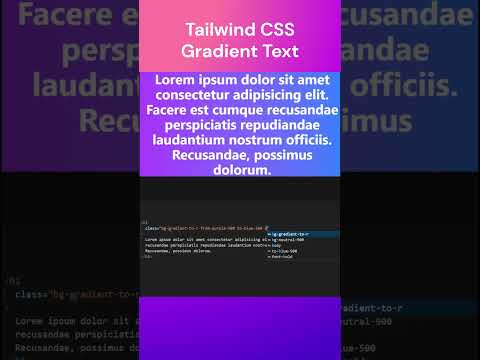 Tailwind CSS Gradient Text #coding #html #html5 #css #frontend #webdevelopment #webdesign