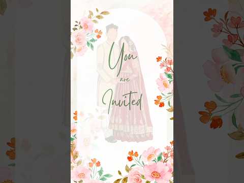Digital wedding invitations card// card design// invitation card #youtubeshorts #youtube