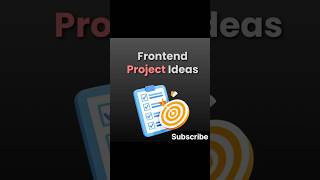 Frontend Project Ideas 💡 #frontend #project #ideas #html #css #js #python #ai #shorts #coding