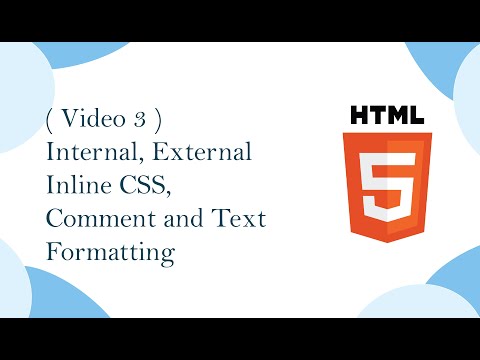 Text Formatting and Inline/Internal/External CSS file in HTML (Hindi)