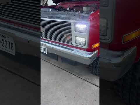 Had to throw some fresh headlights in the LS Swapped K10. #lsswap #k10 #holleyefi