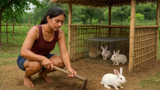 Off-Grid Mastery: Building a Luxury Rabbit Farm from Logs & Stone 