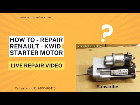 Renault Kwid Starter Motor repairing. Kwid starting trouble, Finding the problem and repairing it.