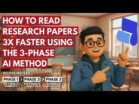 How to Read Research Papers 3x Faster Using the 3 Phase AI Method | AI Mastery Lab