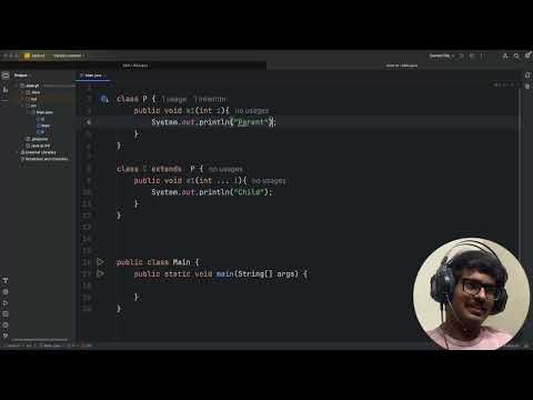 Method Overriding With Var-Arg Methods || JAVA OOPS || Telugu
