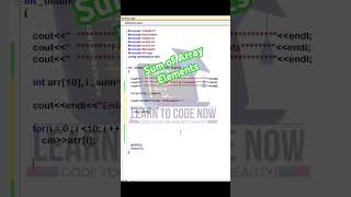 Sum of an Array c++ | Sum of Array Elements | Sum of Array of Numbers