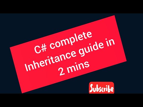 C# Inheritance complete the guide in 2 mins.