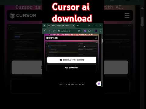 How to download cursor ai in laptop or pc. #cursorai #codermatrix #codingshorts