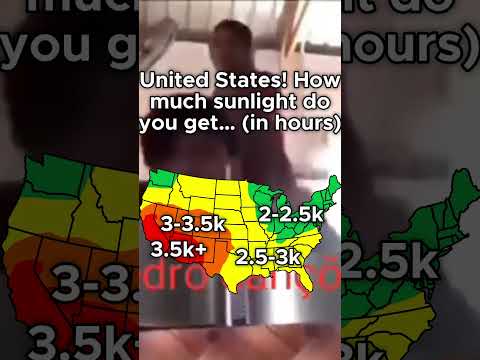 Sunlight Hours in United States #usa #mapping #geography #fypシ #fyp