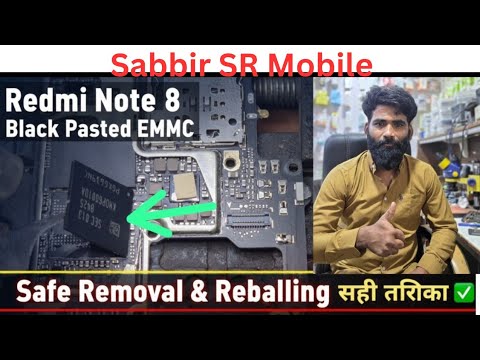 Redmi Note 8 Black Pasted EMMC Safe Removal  Reballing Sahi Tarika